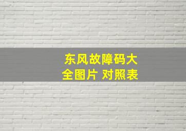 东风故障码大全图片 对照表